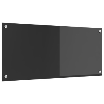 Placă de bucătărie gri închis 90x40x0,6 cm din sticlă temperată - Img 2