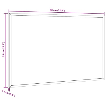 Placă de plută cu cadru din lemn masiv de pin 80x55 cm - Img 6