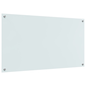 Placă de spate pentru bucătărie Alb 110x60x0,6 cm - Sticlă securizată - Img 4