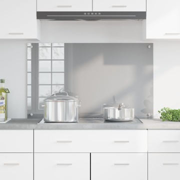 Placă pentru Backsplash bucătărie Gri deschis 100x60x0,6 cm din Sticlă Securizată - Img 3