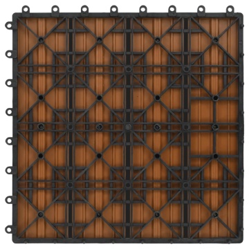 Plăci de pardoseală, 22 buc., culoare tec, 30x30 cm, WPC, 2 mp - Img 5