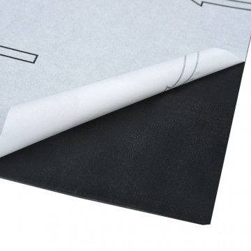 Plăci de pardoseală autoadezive, negru marmură, 5,11 m² PVC - Img 6