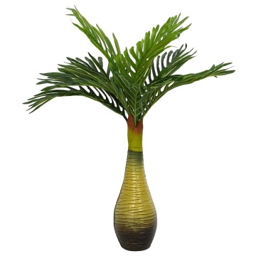 Plantă artificială de palmier 9 frunze 70 cm verde - Img 1