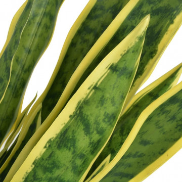 Plantă artificială Limba-soacrei cu ghiveci, 65 cm, verde - Img 2