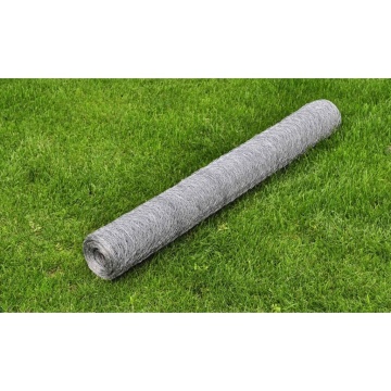 Plasă de sârmă găini, argintiu, 25 x 0,75 m, oțel galvanizat - Img 1