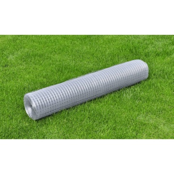 Plasă de sârmă pentru găini, argintiu, 25 x1 m, oțel galvanizat - Img 1