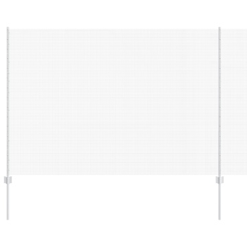 Plasă de Sârmă Sudată cu 10 Stâlpi U Argintie 1.6x10 m Oțel - Img 2