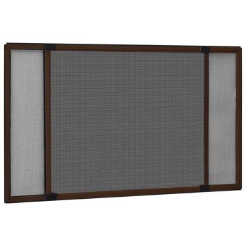 Plasă insecte extensibilă pentru ferestre, maro, (75-143)x50 cm - Img 1