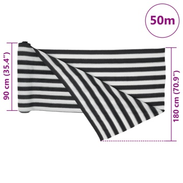 Plasă protecție intimitate antracit/alb 1,8x50 m HDPE 75 g/m² - Img 7