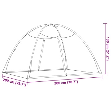 Plasa țânțari Mongolia cu uși, 220 ochiuri alb 200x200x130 cm - Img 6