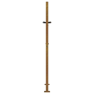 Poartă pentru grădină, 105x130 cm, oțel corten, model bambus - Img 5