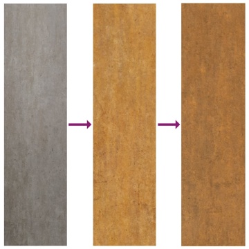Poartă pentru grădină, 105x80 cm, oțel corten, model iarbă - Img 6