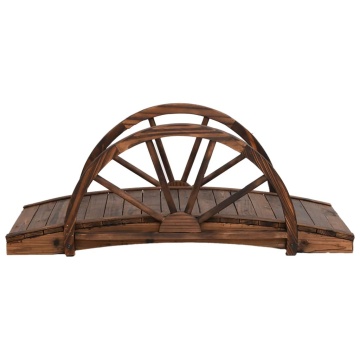 Pod de grădină jumătate de roată 99x50x38 cm lemn masiv brad - Img 3