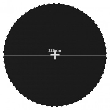 Podea din țesătură pentru trambulină rotundă de 3,66 m, negru - Img 5