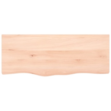 Poliță de perete, 100x40x(2-4)cm, lemn masiv de stejar netratat - Img 3