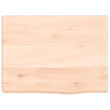 Poliță de perete, 40x30x(2-4) cm, lemn masiv de stejar netratat - Img 3