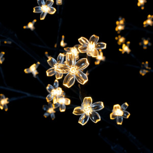 Pom Crăciun, 2000 LED-uri, alb cald, flori de cireș, 500 cm - Img 5