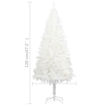 Pom de Crăciun artificial, ace cu aspect natural, alb, 120 cm - Img 5