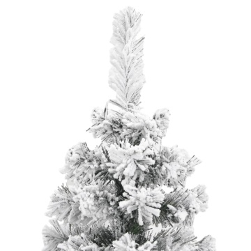 Pom de Crăciun artificial subțire cu zăpadă verde 240 cm PVC - Img 3