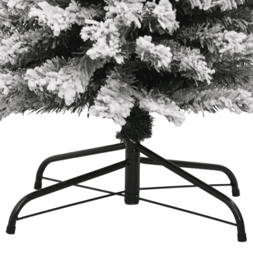 Pom de Crăciun artificial subțire cu zăpadă verde 240 cm PVC - Img 6