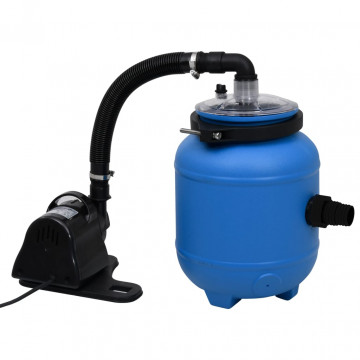 Pompă de filtrare pentru piscină, negru și albastru, 4 m³/h - Img 8