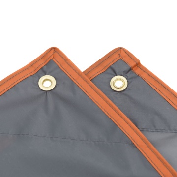 Poncho ploaie cu glugă design 2 în 1 gri/portocaliu 223x145 cm - Img 5