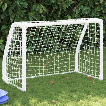 Porți de fotbal de copii 2 buc., cu minge alb 64x35x48 cm metal - Img 1