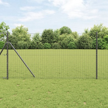 Posturi de gard 52 buc Gri Ø32 mm 190 cm Oțel galvanizat - Img 1