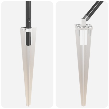 Posturi de gard cu vârf 13 buc Ø32 mm 180 cm Oțel zincat - Img 4
