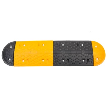 Prag limitator de viteză galben și negru 129x32,5x4 cm cauciuc - Img 3
