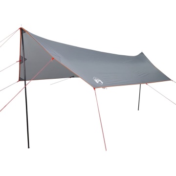 Prelată de camping gri/portocaliu, 460x305x210 cm, impermeabilă - Img 2