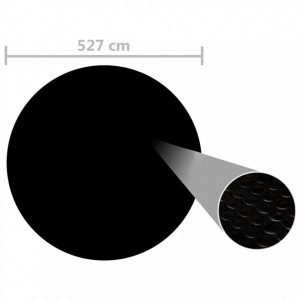 Prelată piscină, negru, 527 cm, PE - Img 3