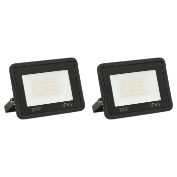 Proiectoare cu LED, 30 W, 2 buc., alb cald - Img 1