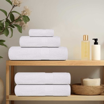 Prosoape de baie 25 buc alb 100x150 cm 360 g/m² 100% bumbac - Img 3