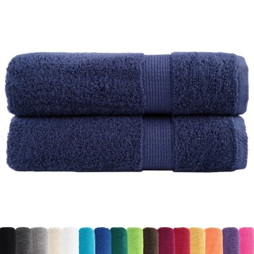 Prosoape de mâini premium SOLUND 2buc bleumarin 50x100cm 600gsm - Img 2