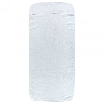 Prosoape de plajă, 4 buc., alb, 60x135 cm, textil 400 GSM - Img 4