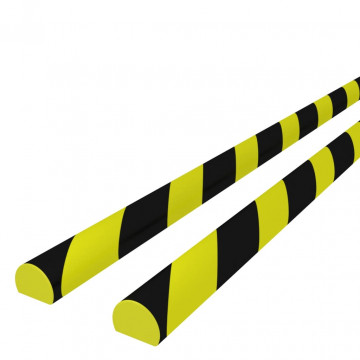 Protecții de colț, 2 buc., galben și negru, 4x3x100 cm, PU - Img 4