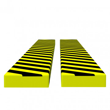 Protecții de colț, 2 buc., galben și negru, 6x2x101,5 cm, PU - Img 2