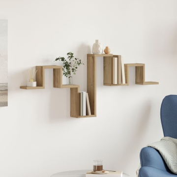 Raft Artisan Stejar 104,5x10x43 cm Lemn prelucrat - Img 1