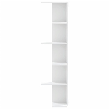 Raft colțar perete alb 36,5x36,5x140 cm lemn prelucrat - Img 4