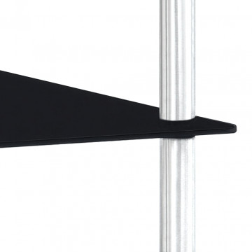 Raft cu 2 niveluri, negru, 40 x 40 x 47 cm, sticlă securizată - Img 3