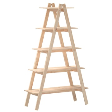 Raft cu 5 niveluri în formă de A 110x40x180,5 cm lemn masiv pin - Img 2