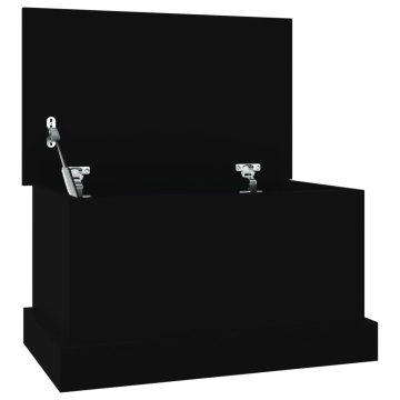 Raft de depozitare, negru, 50x30x28 cm, lemn prelucrat - Img 2