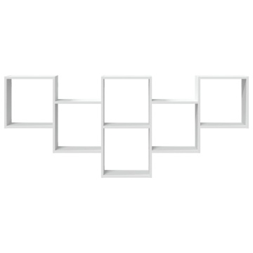 Raft de perete, alb, 159x18x66 cm, lemn prelucrat - Img 4