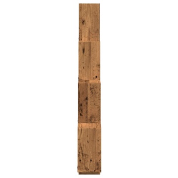 Raft de perete cub, lemn vechi, 90x15x119,5 cm, lemn prelucrat - Img 8