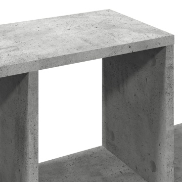 Raft de perete, gri beton, 100x20x53 cm , lemn prelucrat - Img 6