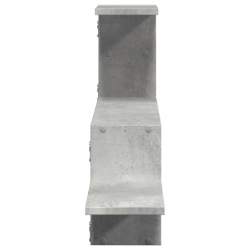Raft de perete, gri beton, 104x15x49 cm , lemn prelucrat - Img 8