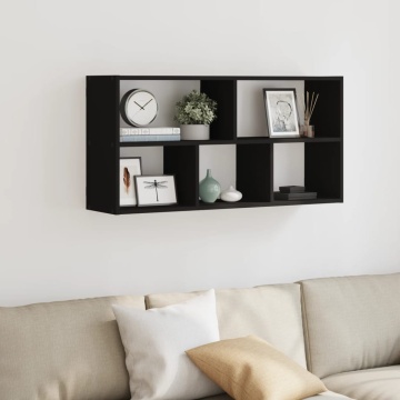 Raft de perete, negru, 100x25x50 cm, lemn prelucrat - Img 3