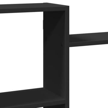 Raft de perete, negru, 159x18x65 cm, lemn prelucrat - Img 6
