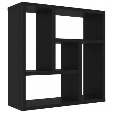 Raft de perete, negru, 45,1 x 16 x 45,1 cm, PAL - Img 2
